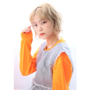 20代 30代 40代 デザインカラー パーマ 切りっぱなし