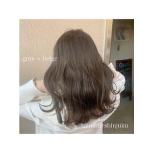 【W-ワット-原宿店】柔らかダークグレージュ／ブリーチなし