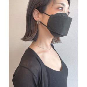 外ハネ切りっぱ☆インナーカラーミルクティーハイライト