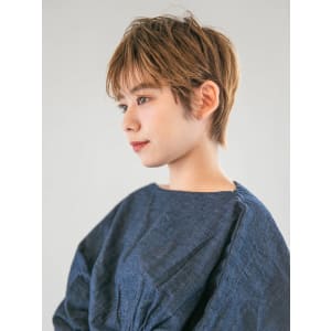 三軒茶屋 ベリーショート オレンジベージュ ブリーチ 小顔 - HAIR & MAKE EARTH 三軒茶屋店【ヘアメイクアース サンゲンヂャヤテン】掲載中