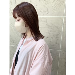 ボブ/ぱつんボブ/チェリーピンク/オージュア