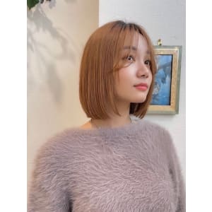 シースルーバング　まとまるボブ