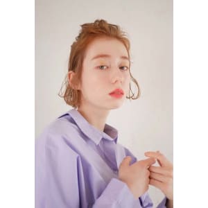 三軒茶屋 ショート アレンジ オレンジベージュ ハイトーン - HAIR & MAKE EARTH 三軒茶屋店【ヘアメイクアース サンゲンヂャヤテン】掲載中