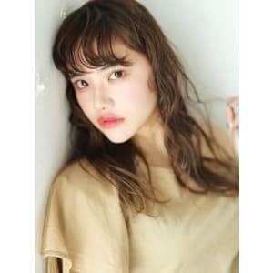 三軒茶屋　ロング　コテ巻き　ロングパーマ　レディース　小顔