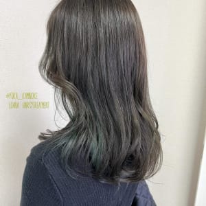 可愛いGreenのインナーカラー♪stylistゆか