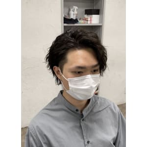 ミディアムウルフ/メンズ/アイロン/￥5280