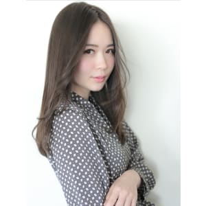 センターパートレイヤーロング2