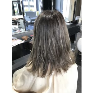 ダブルカラー ハイライトシルバーグラデーション