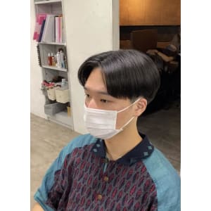 センターパート/黒髪/ツーブロック/￥5280