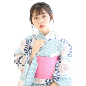 【20代30代40代】浴衣ヘアセット×編み下ろしアレンジ