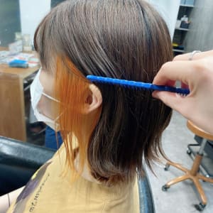 オレンジインナー_外ハネミディ