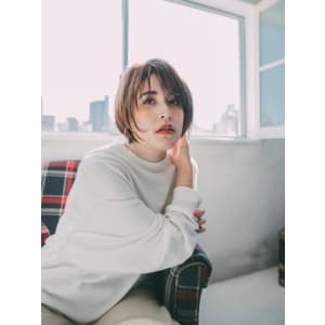 大人人気ひし形ショートボブ