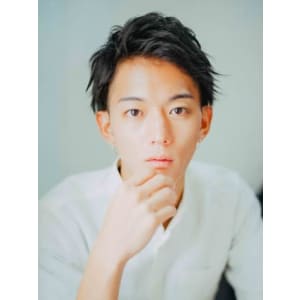 かりあげないアップバングスタイル