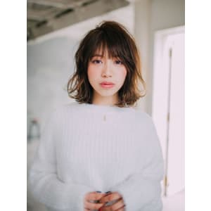 大人エアリー外ハネミディ