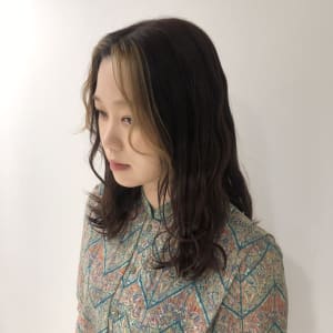 三軒茶屋_レディース_フェイスフレーミング_ブリーチ_カラー