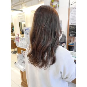 フォギーベージュ　レイヤーセミロング＊