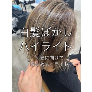 白髪ぼかしハイライト20代30代40代￥15400