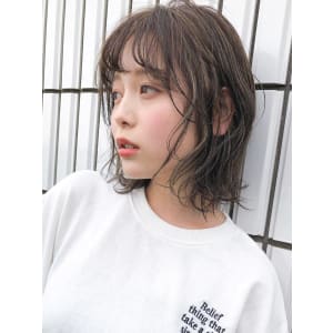 三軒茶屋_レディース_ボブ_ハイライト_アッシュ_ベージュ
