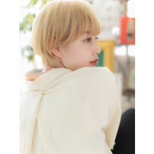 ハイトーンカラーで外国人風ショートマッシュ 金髪ボブ - COVER HAIR bliss志木南口駅前店【カバーヘア ブリス シキエキミナミグチエキマエテン】掲載中