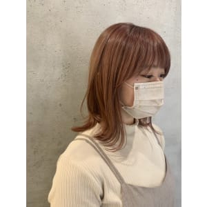 ケアブリーチ/ピンクベージュ/レイヤーカット/大人ミディアム - The Labo ungu【ザ ラボ アングゥ】掲載中