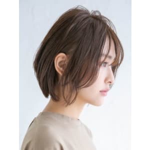 三軒茶屋_レディース_ボブ_ミディアム_ベージュ_ストレート