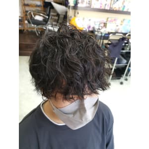 hair salon Tiare×ショート×メンズスパイラル