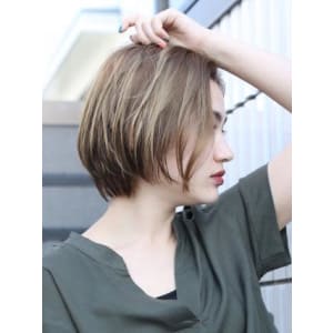 三軒茶屋_レディース_ボブ_ミディアム_ストレート_ブラウン