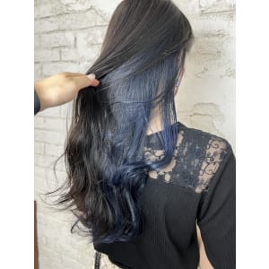インナーカラーブルー10代20代11000円