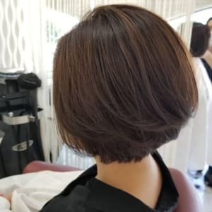 グラデーション/ショートボブ/ひし型/30代40代50代/