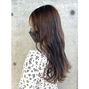 ブリーチ無しの透明感グレージュ　20代30代