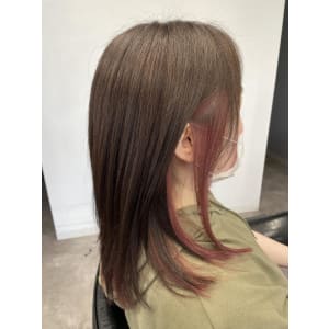 イヤリングカラー_ピンク_ロングレイヤー