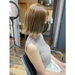【ハイライト 外ハネ ボブ 恵比寿】