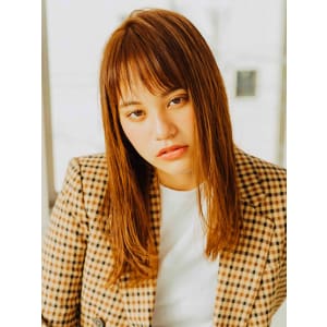 シャギーバングなツヤロング