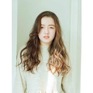 外国人風ロングスタイル