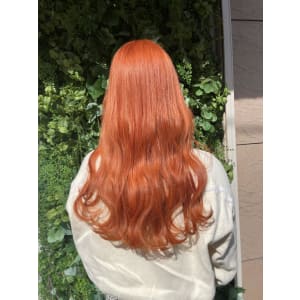 横浜派手髪オレンジカラー韓国アイドルカラー