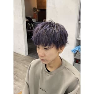 メンズ/ダブルカラー/バイオレット/￥15950