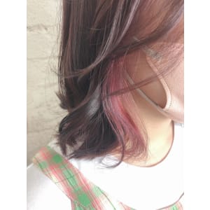 インナーカラー/ピンク/20代/￥9900