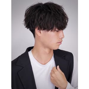 波巻パーマ×シースルーマッシュ