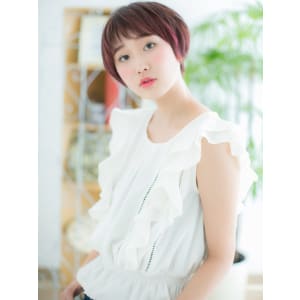 チェリーブラウンで大人ガーリーマッシュ