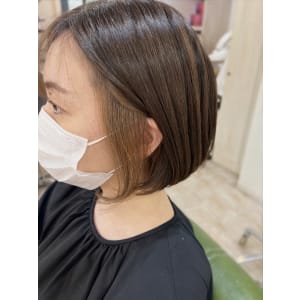 【山田】お客様スタイル☆イヤリングカラーミルクティーベージュ