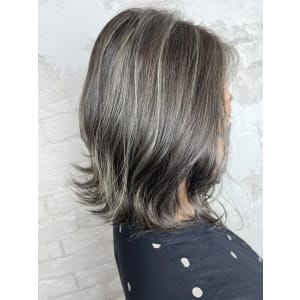 白髪ぼかしコントラストハイライト￥15400