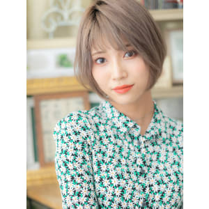 外国人風シルキーベージュ前下がりミニボブ ブリーチオンカラー - COVER HAIR bliss志木南口駅前店【カバーヘア ブリス シキエキミナミグチエキマエテン】掲載中