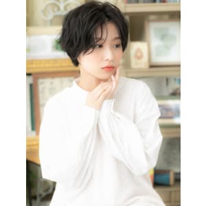 黒髪セミウェットくせ毛風小顔ショートウルフ アッシュブラック - COVER HAIR bliss志木南口駅前店【カバーヘア ブリス シキエキミナミグチエキマエテン】掲載中