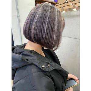 ハイライト コントラストハイライト ホワイトカラー ミニボブ