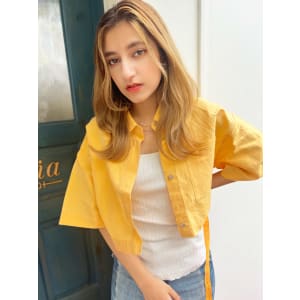 【山田】バレイヤージュ外ハネくびれロングレイヤーy357