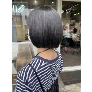 ネイビーブラック_ワンレンボブ