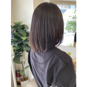 うる艶暗髪透明感カラーナチュラルセミディ30代40代梅ヶ丘美