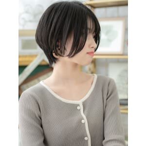 バレイヤージュ小顔前下がりショートマッシュ　くびれショート - COVER HAIR bliss志木南口駅前店【カバーヘア ブリス シキエキミナミグチエキマエテン】掲載中