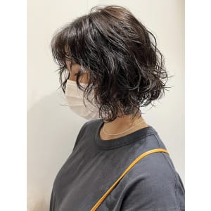エアウェーブのミニボブパーマ【池袋美容室　uchla】