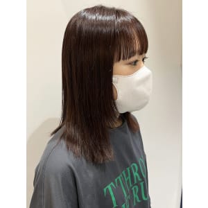 ワイドバングのロブヘア　【池袋美容室　uchla】